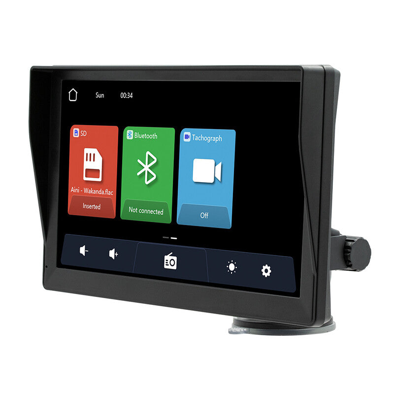 Portable Carplay Screen for Car, 9 WirelessStereo Radio, Auto 4K Dash Cam v