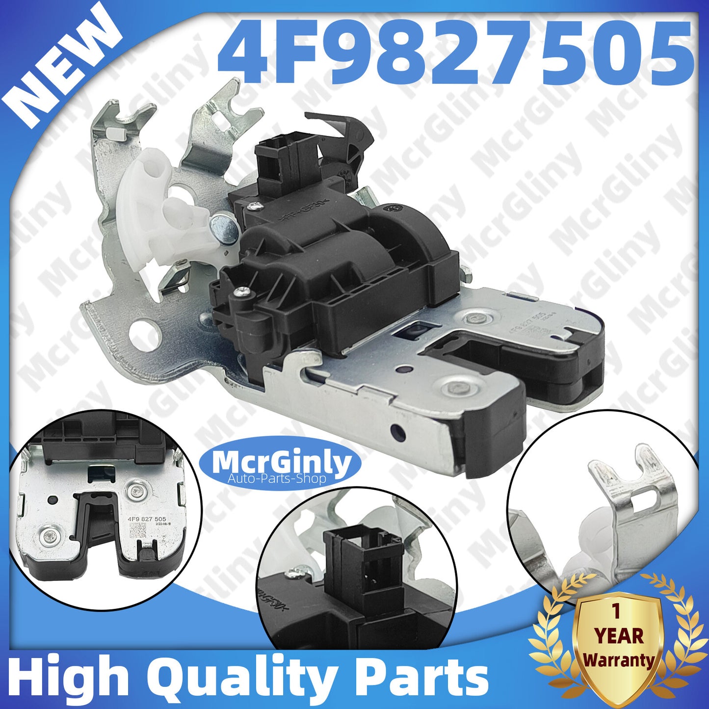 Rear trunk lid latch 4F9827505, suitable for Audi Q7 2010-2015 / A6 Quattro 2006-2015. n