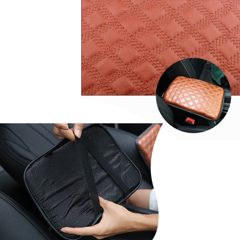 Universal SUV Car Armrest Covering Car Center Console PU Leather for Seat Cushion - Convenient n