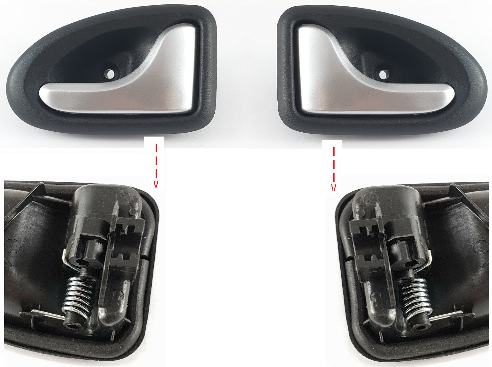 Applicable to for Renault DOOR HANDLE INSIDE HANDLE LEFT RIGHT SILVER