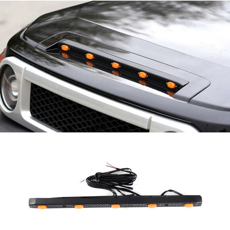 for Toyota FJ Cruiser 2007-2014 LED Vehicles Bonnet Hood Light Bars Decor 5LED