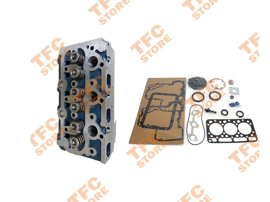 For Kubota D850 D950 Complete Cylinder Head w/Valves Spring + Full Gasket Kit