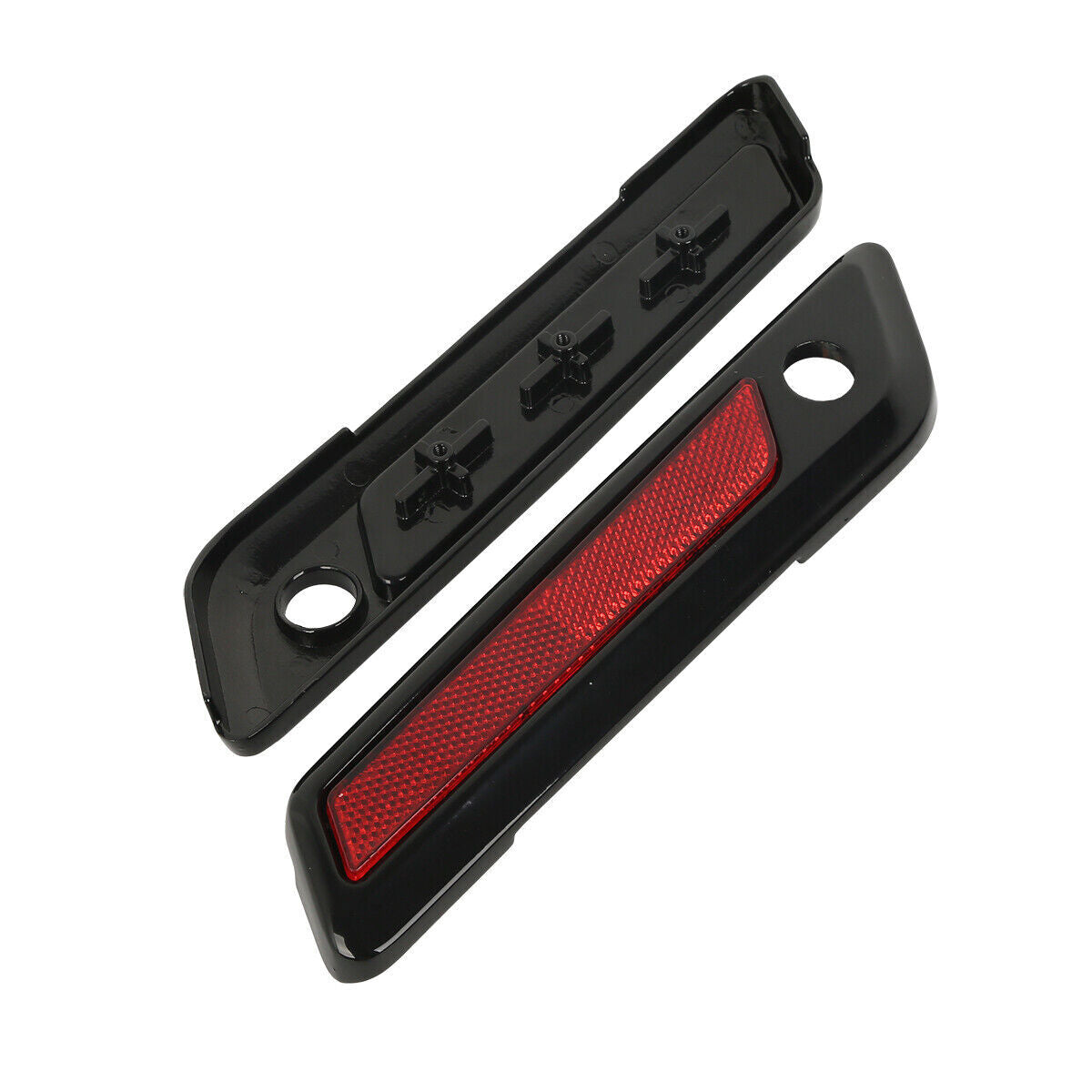 Black motorcycle saddlebag hinge latch cover for Harley Touring Glide 2014-up- n