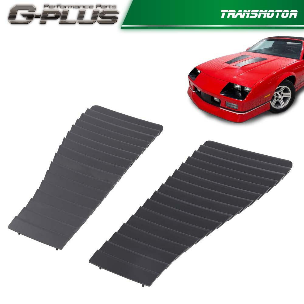 Black Hood Louver 1985 - 1990 Camaro Z28 & IROC Pair - v