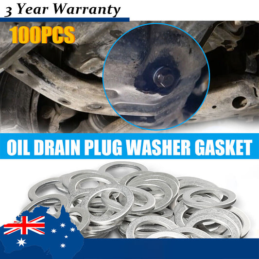 100X 14MM Aluminum Oil Drain Plug Gasket Washer 995641400 for Mazda for Kia Hyunda Q