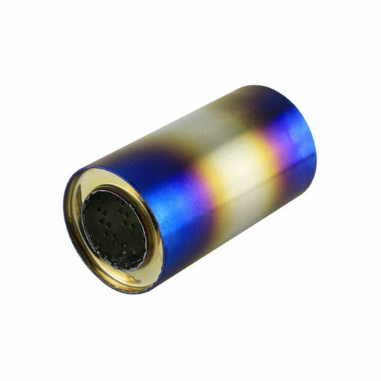 2.5 Exhaust Silencer Resonator Exhaust Muffler Pipe Blue Stainless 180mm Length