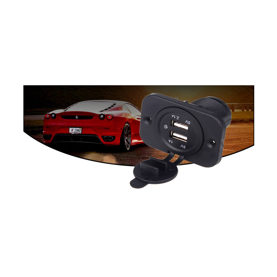 3.1A Car Phone GPS for Charger Socket Cigarette Lighter Power Outlet USB ABS Plastic