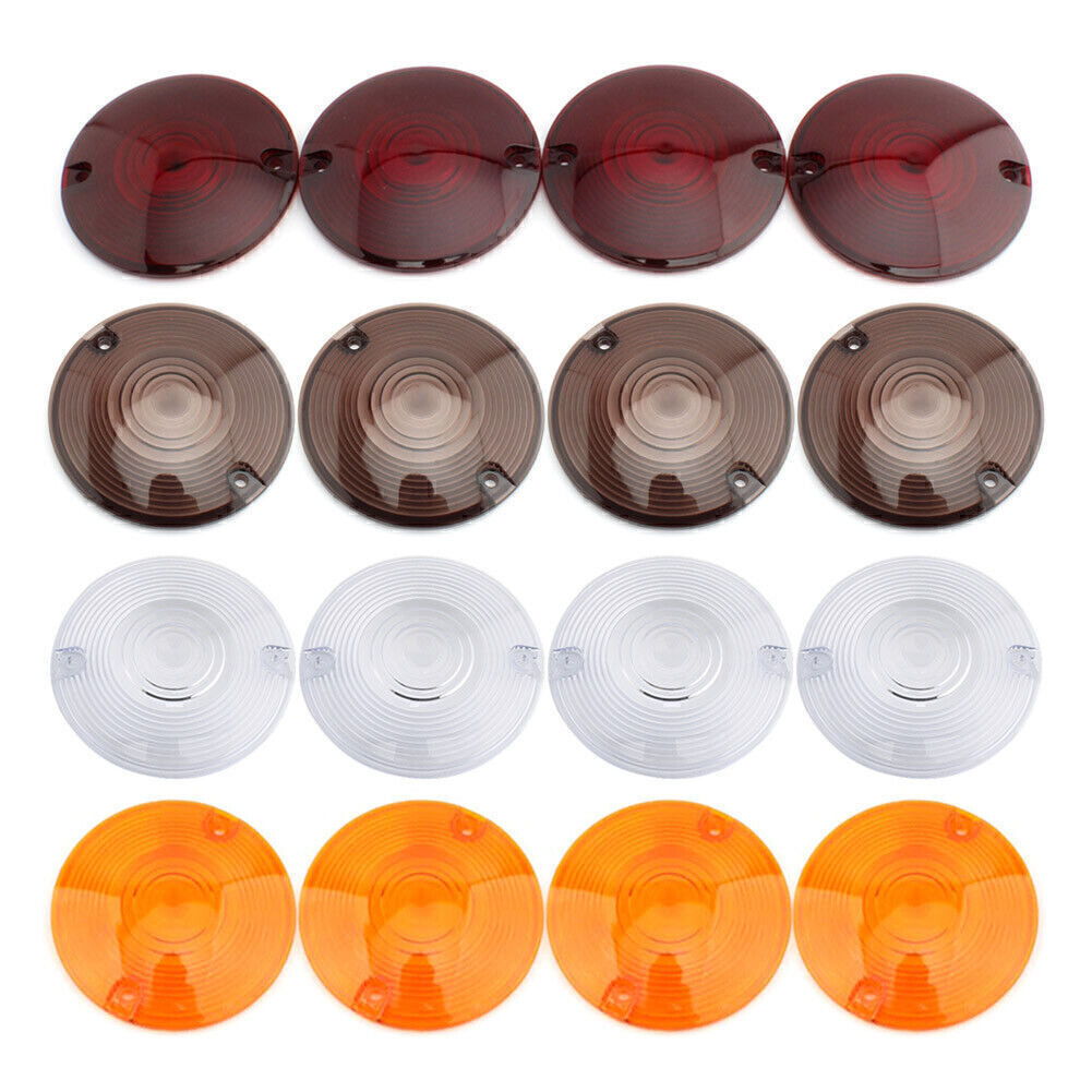 for Harley Tour Glide Classic Turn Signal Light Cover Yellow Lens Amber Bulb Q