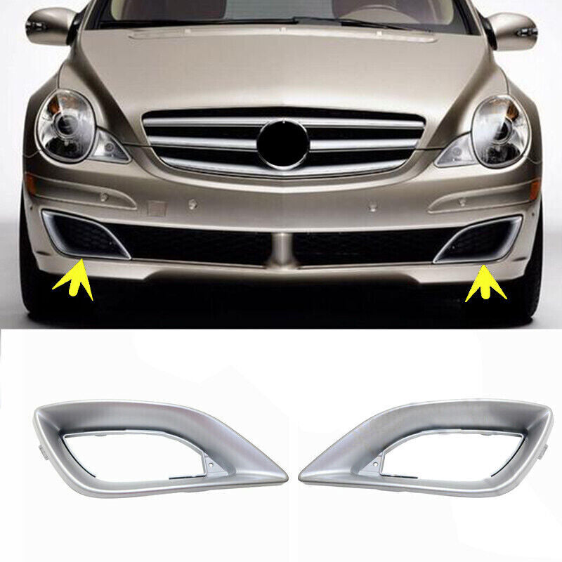 2Pcs ABS Front Bumper Fog Light Cover Fit for Mercedes W251 R-Class 2006-2009