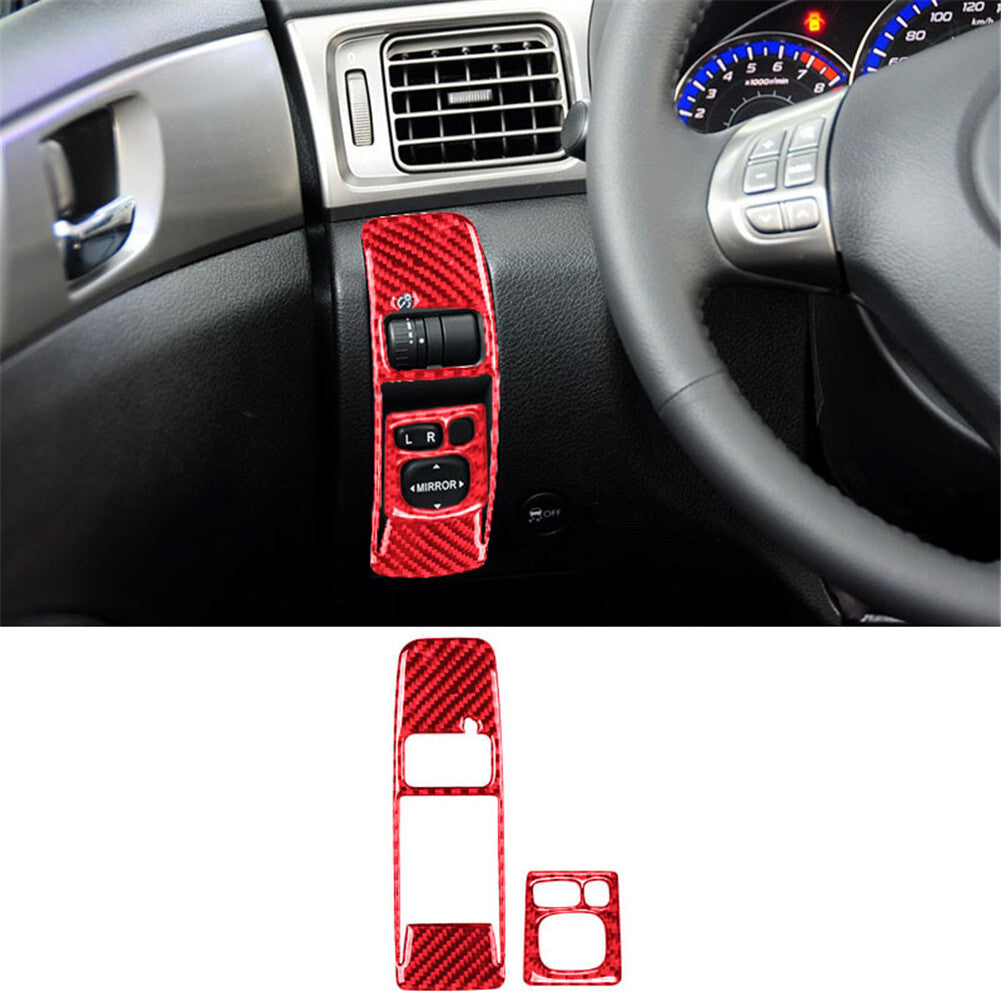4X Red Carbon Fiber Door Handle Frame Cover Trim for Chrysler 200 2015-17 Type A v