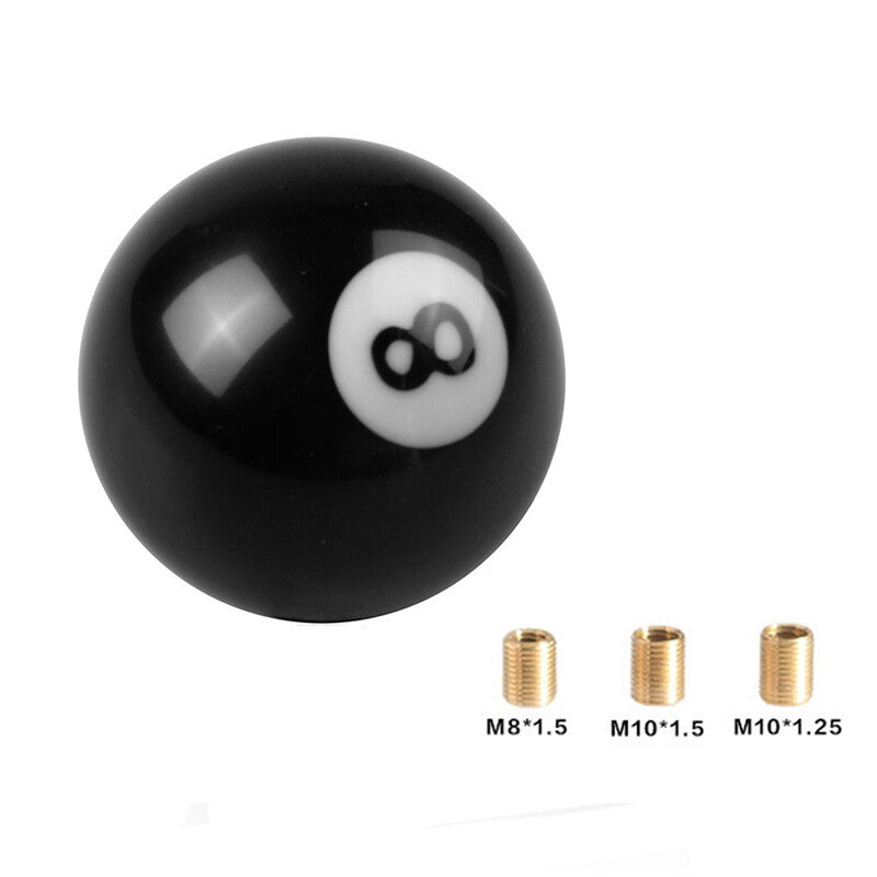1PC 8 Eight Billiard Ball Car Gear Shift Knob Shifter Lever Black + White Parts v