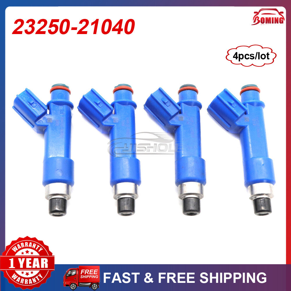 23250-21040 4 new Fuel Injectors for Toyota Yaris 1.5L (2006-17) and for Corolla 1.8L