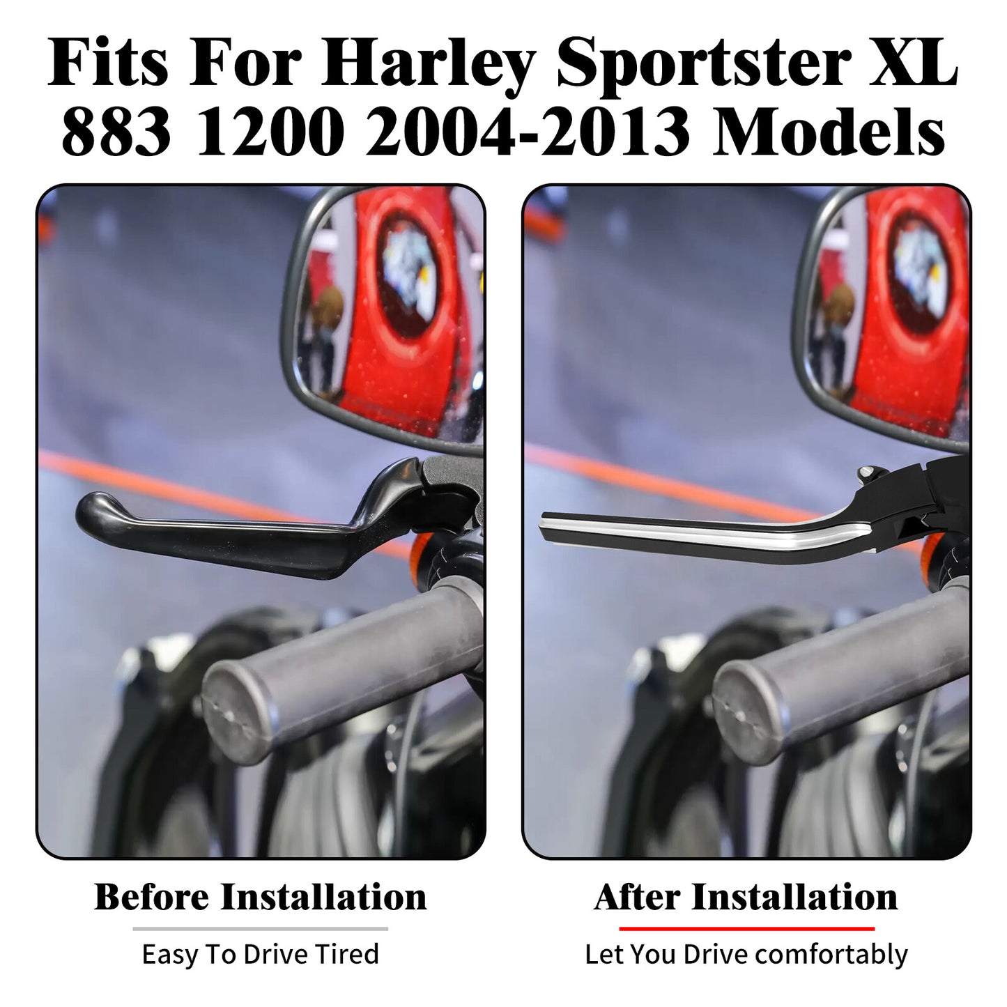 Black Brake Clutch Levers Fit for Harley Sportster Iron 883 1200 XL 48 72 04-13 Q