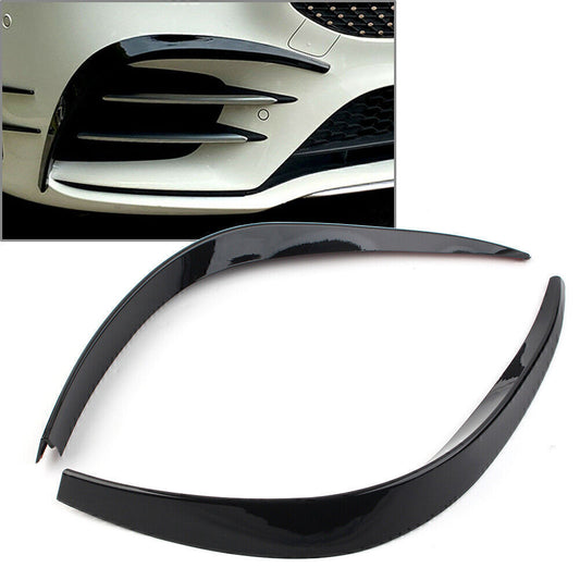 2x Front Bumper Splitter Spoiler Canard Fit for Mercedes-Benz A-Class A260 Black