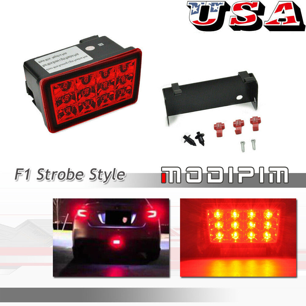 Suitable for 2011-2021 WRX STI XV F1 style red LED flash, third brake fog light- v