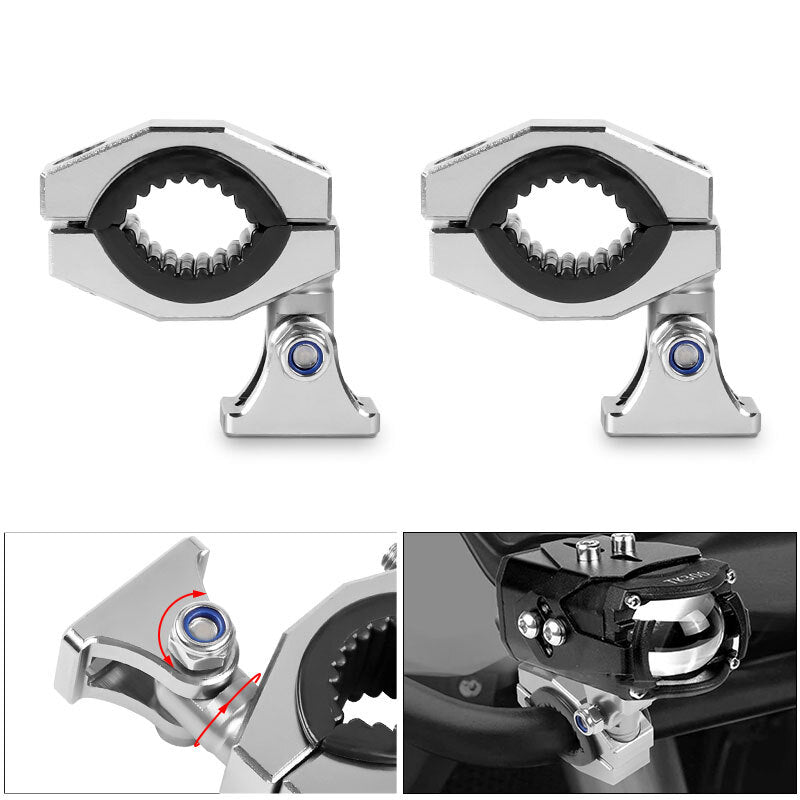 2pcs Motorcycle Mount Bracket Holder Clamp Spot Light Headlight Fog Driving Lamp