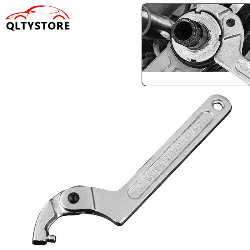 Adjustable Hook Wrench 32-76mm C Round Spanner Tool Slotted Retaining Universal Q