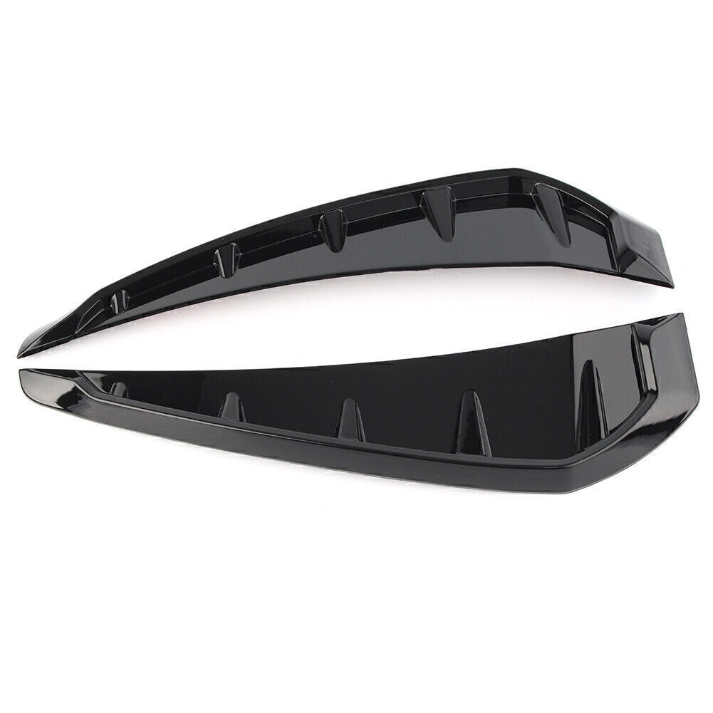 2x Glossy Black ABS Side Fender Vents Air Wing Cover Trim Fit 16-20 for Honda for Civic