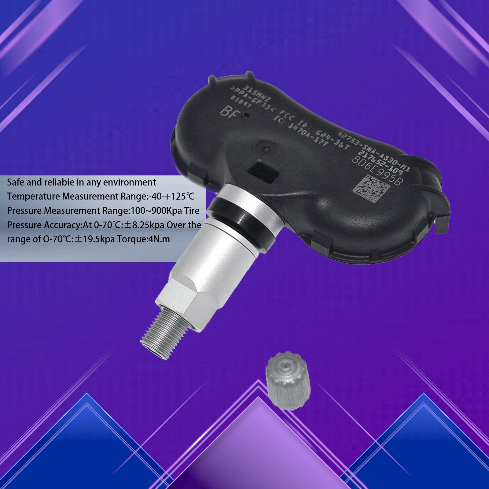 1x Tire Pressure Monitor Sensor for Acura TL ZDX 315Mhz 42753-Tk4-A01 09-2013