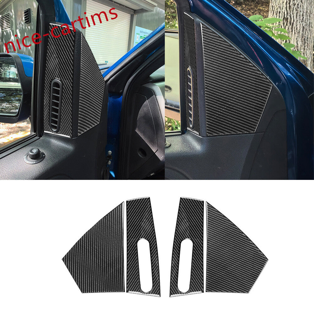4¡ÁCarbon Fiber Front A Pillar Air Vent Outlet Panel Trim for Ford F150 2009-2014