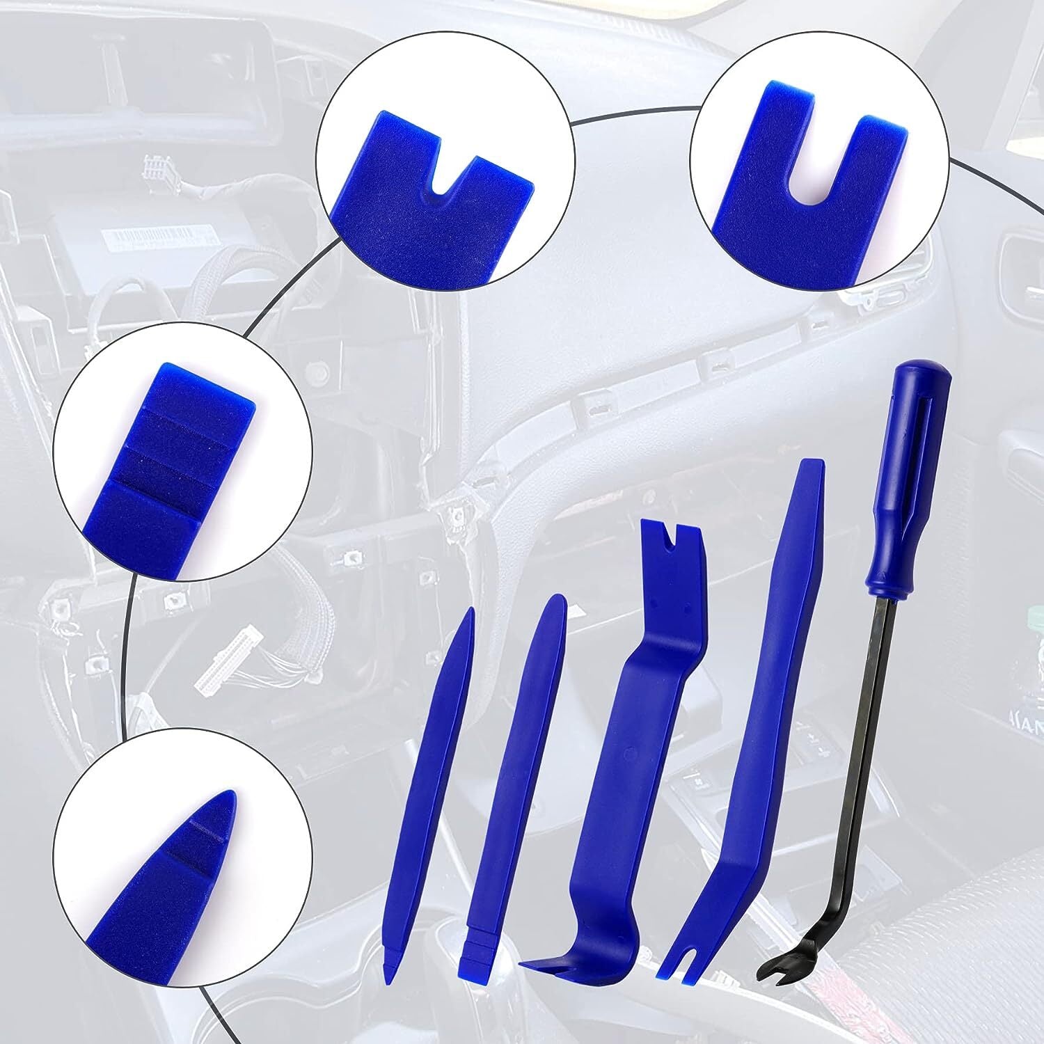 Automatic Trimming and Removal Tool Kit 5-Piece Plastic Pry Tool Set - Automatic Trimming and Removal Tool Pry Tool