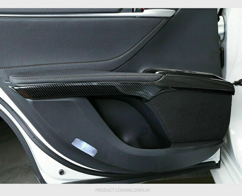for Toyota for Camry 2018-2023 Carbon ABS Inner Door Armrest Molding Cover Trim 4Pcs