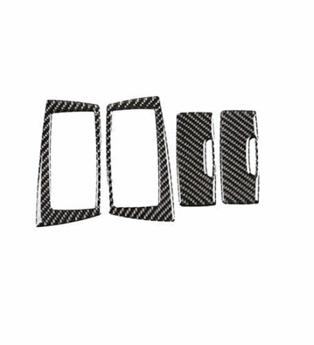 Real Carbon Fiber Rear Ashtray Cover Trim 4PCS for BMW 3 4 Series GT 2013-2019