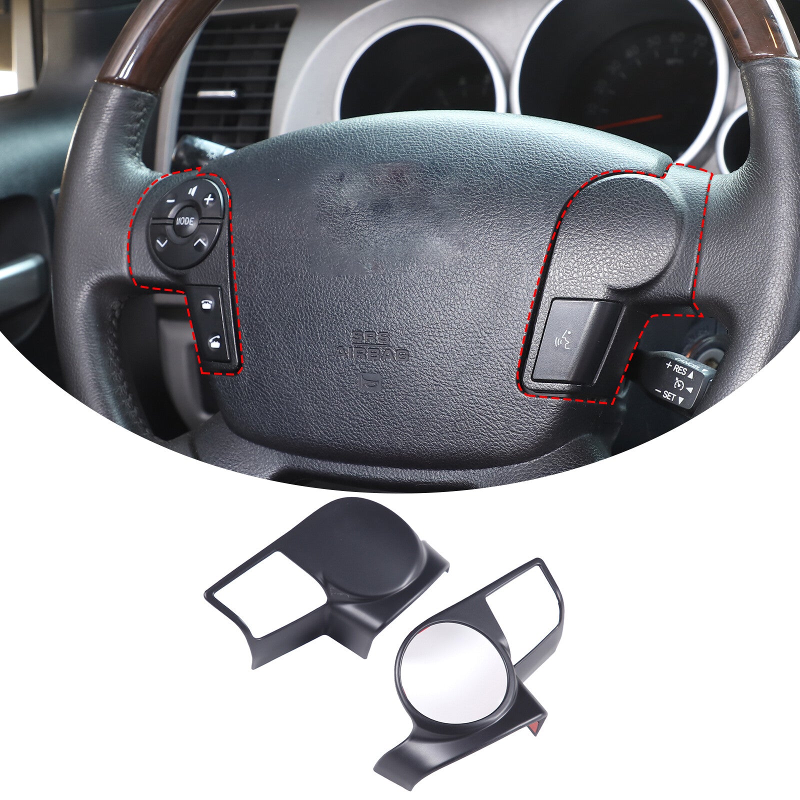 Carbon fiber steering wheel button cover trim for Corvette C8 2020 - 2023 Q