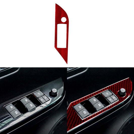 Red Carbon Fiber Central A/C Console Panel Cover Trim for RAM Promaster 2014-21 v