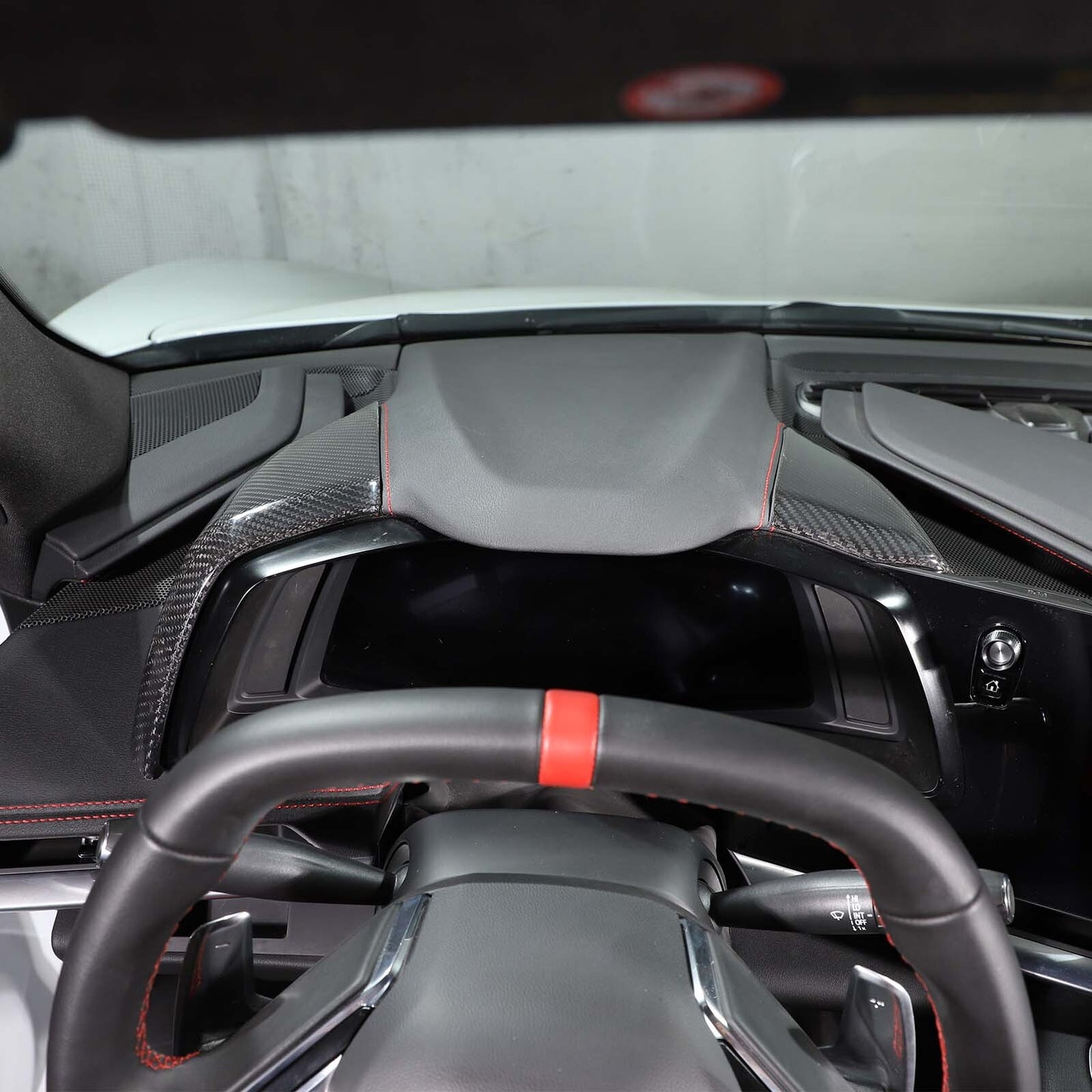 for 2020 - 2023 for Corvette C8 Coupe Carbon Fiber ABS Waterfall Upper Speaker Grille Cover- v