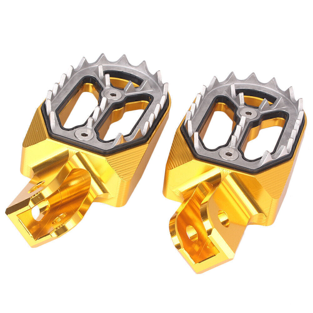 Pair Dirt Bike Foot Pegs for Honda CRF230L 2003 2004 2005 2006 2007-2009 Gold Q