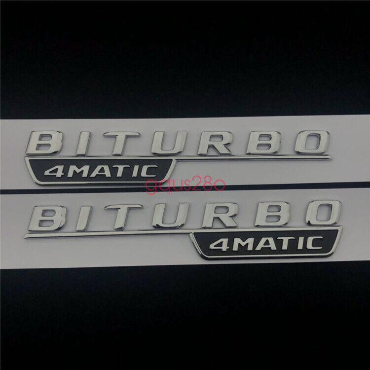 2018 GLE 43 + AMG + BITURBO 4 MATIC Trunk Badge Stickers