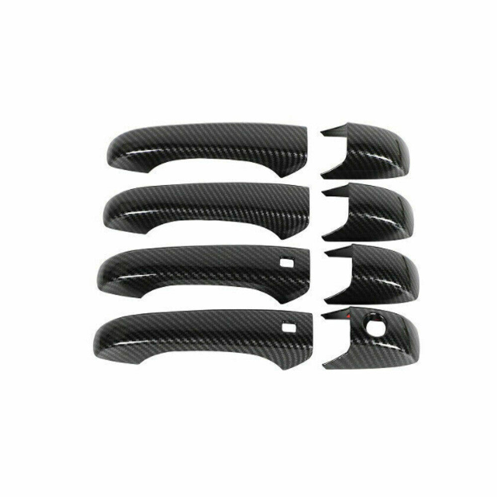 Carbon fiber style door handle cover trim for Jeep Grand Cherokee 2011 - 2021 - n