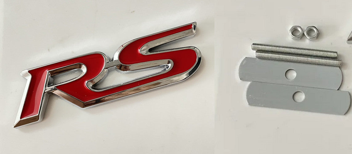 Red chrome badge for Chevrolet Camaro RS car grille
