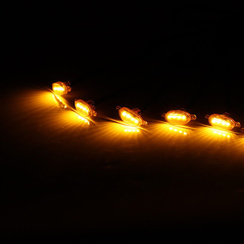 for GMC for Sierra 1500 2014-18 Front Grille yellow LED Light Style DRL Lamp