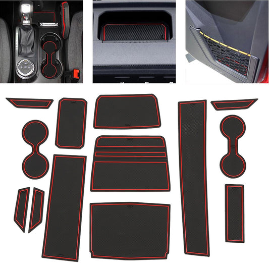 for ford  Bronco 2021 2022 2023 Accessories Silencer Pad Door Mats Gate Slot Red