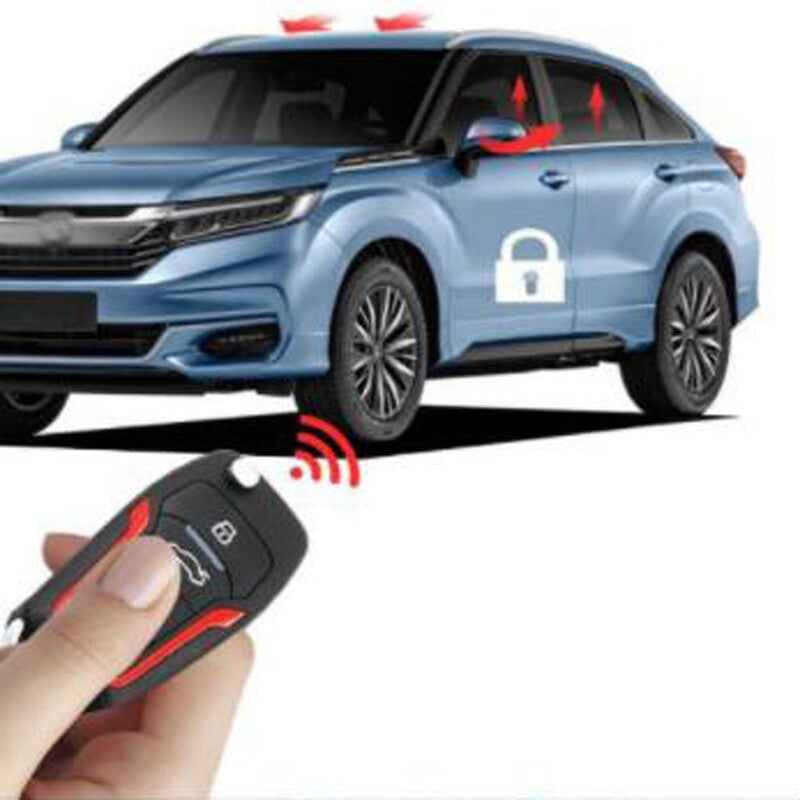Car alarm passive keyless entry remote start system kit with push-button start - n