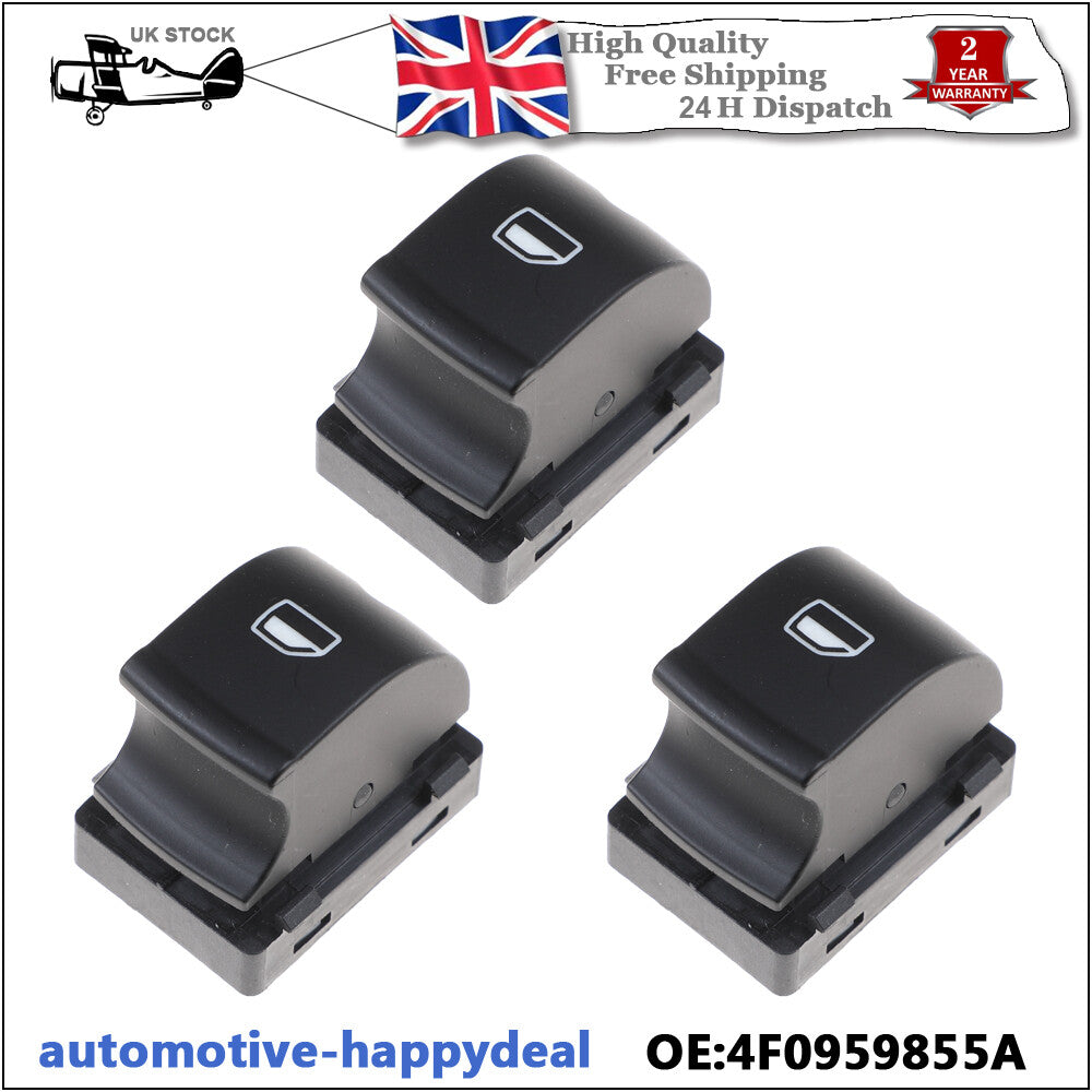 3X Electric Window Switch Rear for Audi A3 A6 Q7 Allroad 4F0959855A