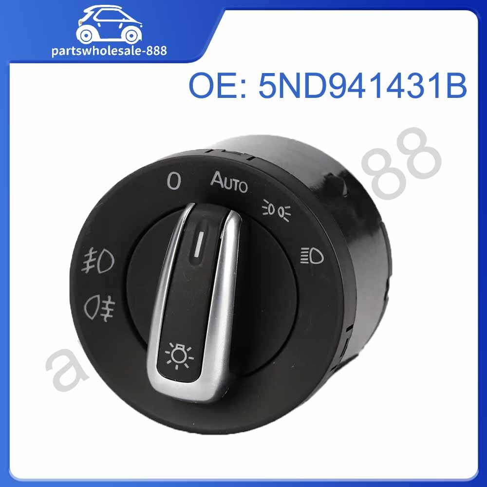 Auto Chrome Headlights Fog Lamp Switch Control Fit for VW for Golf for Jetta for Passat CC