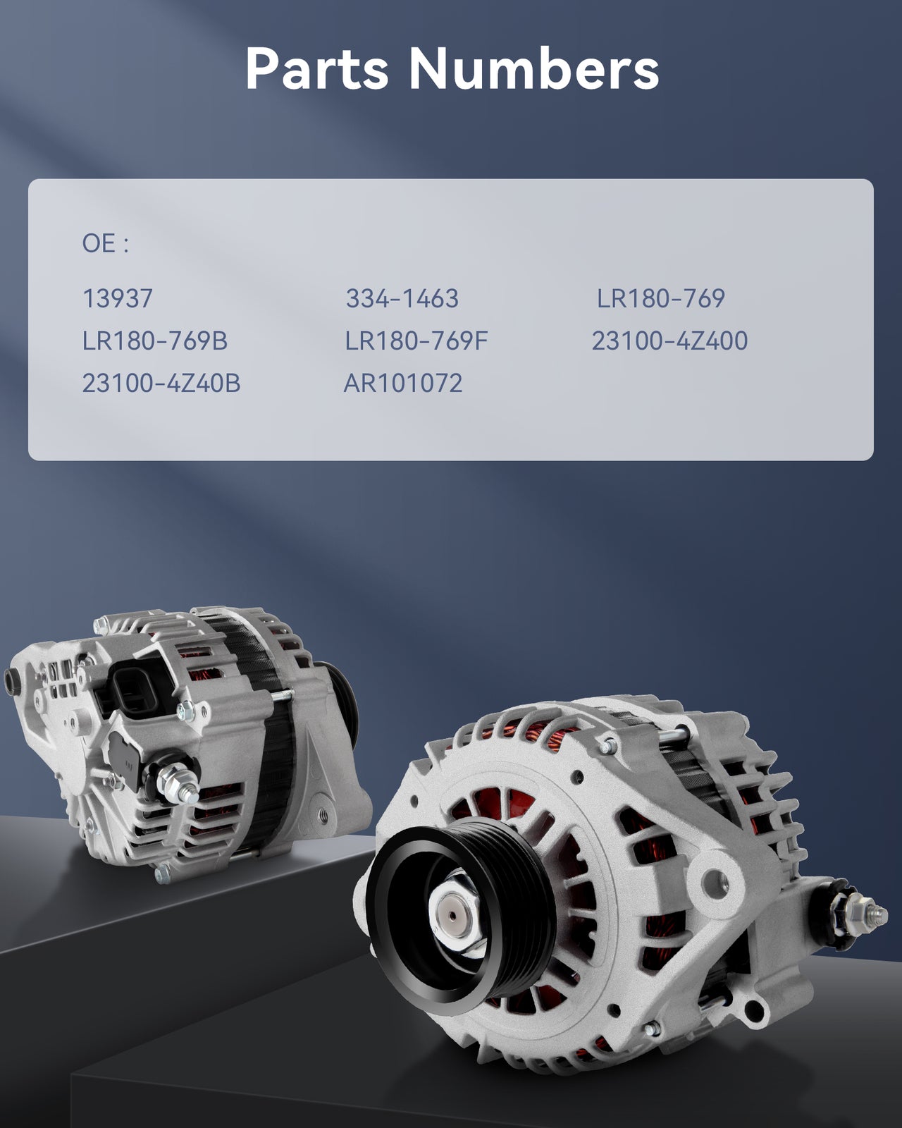 80 Amp Alternator Fit for 2002 2003-2006 for Nissan Sentra XE Sedan L4 1.8L 334-1463