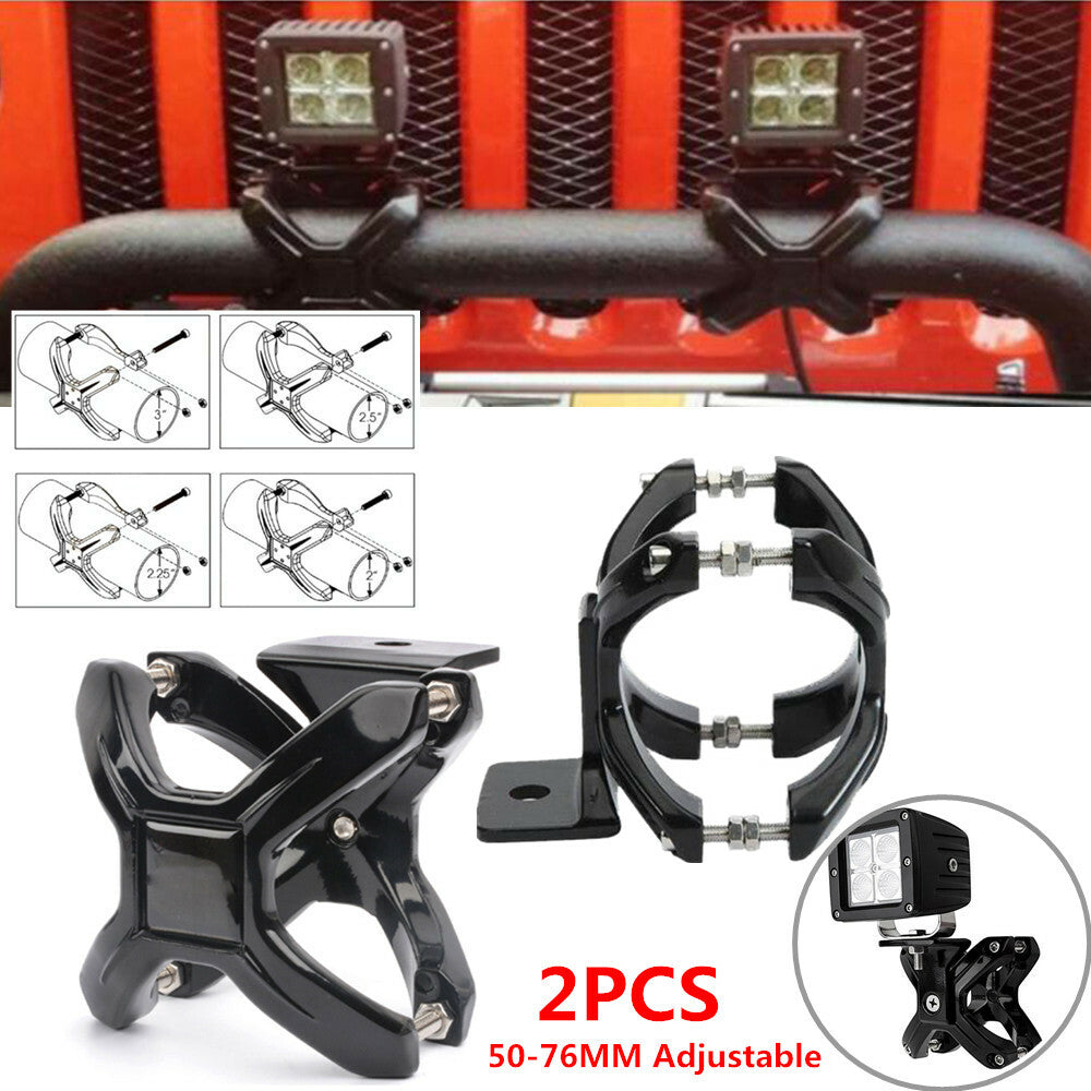 50-76 mm LED light strip bracket mounting clip for car front bumper - n
