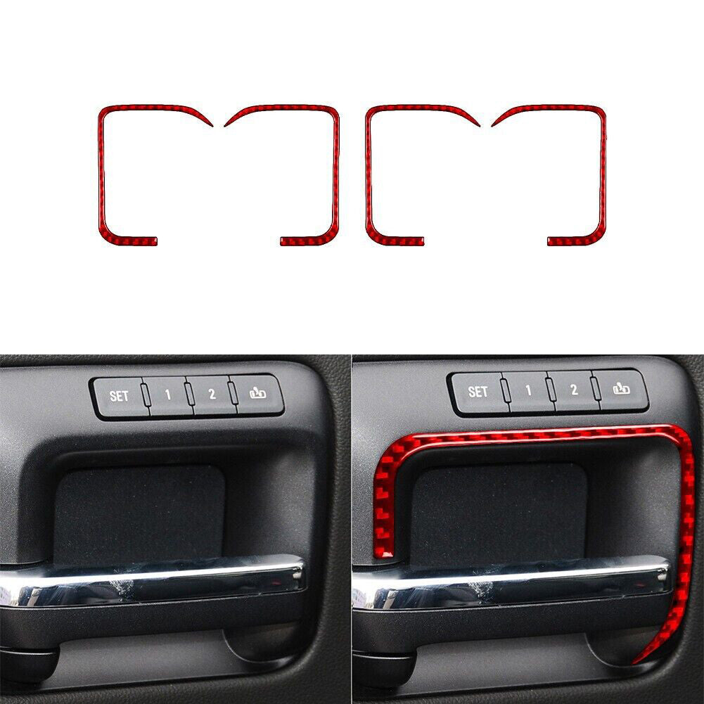 Carbon Fiber Gear Shift Inner Frame Cover Trim for Kia Cadenza 2014-2016 v