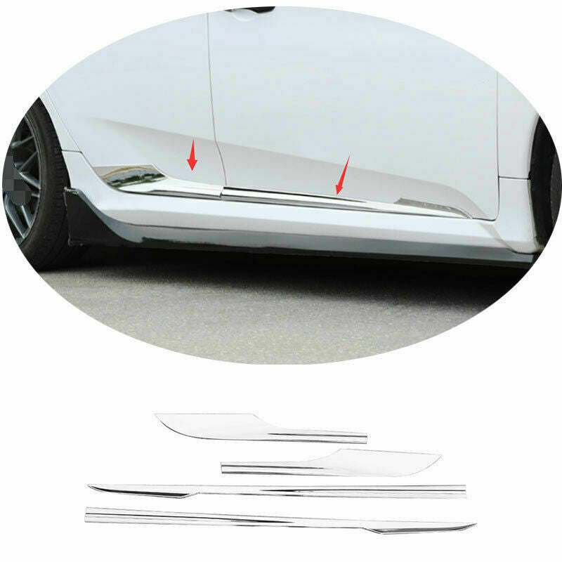 Chrome Car Side Body Door Sill Molding Cover Trim ABS for Honda for Civic 2016-2021