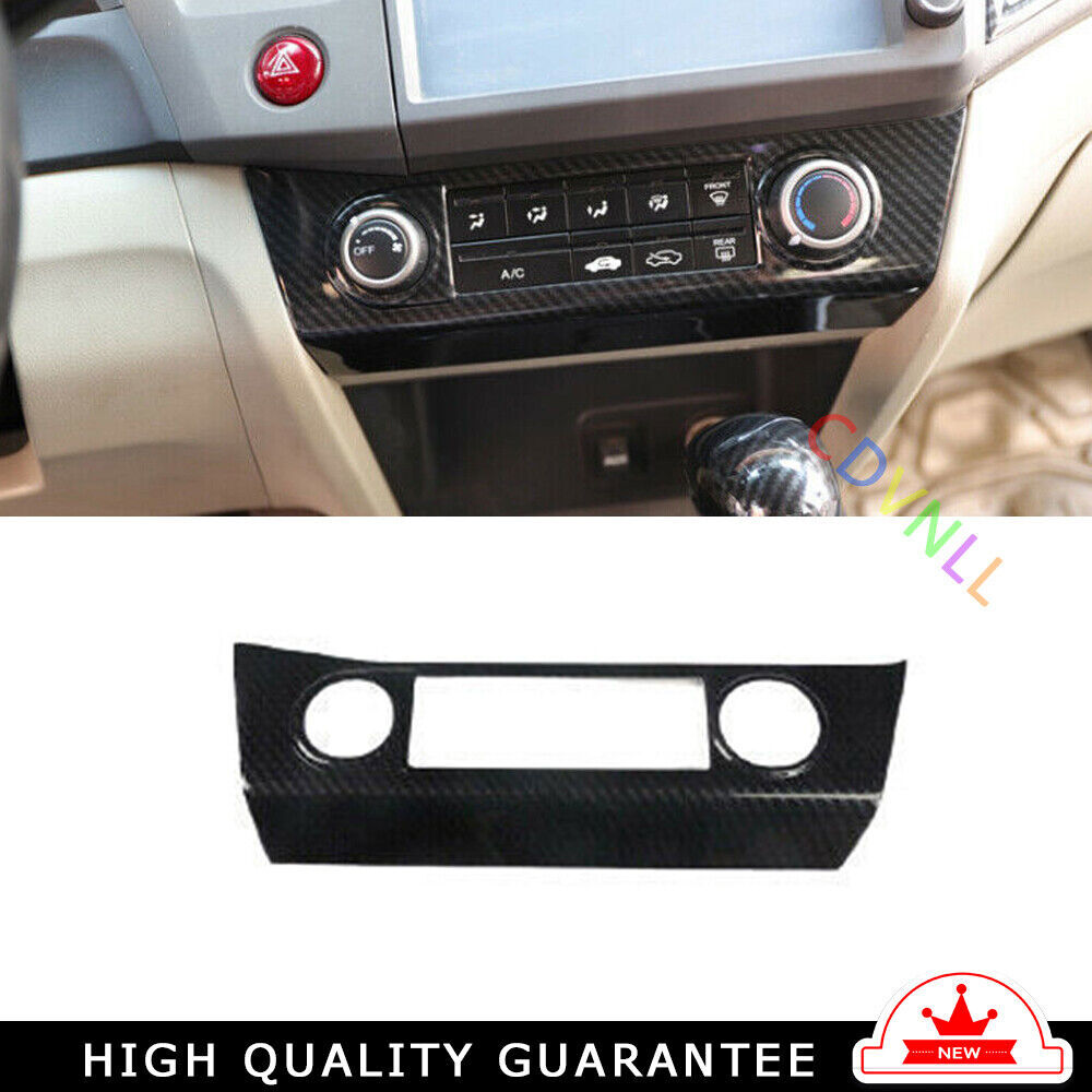 Console AC Switch Control Panel Trim for Honda for Civic 9th 2012-2015 Carbon Fiber