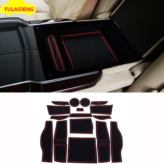 16P for Cadillac XTS 2015-2018 Interior Car Door Gate Non-slip Cup Pad Mat Hold