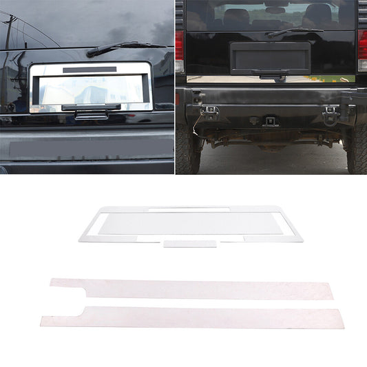 S.Steel rear door and license plate accent trim suitable for 2003-2009 for Hummer H2 5-piece set