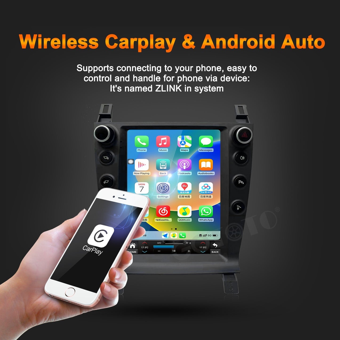 Android Car Radio Big Screen 2Din Stereo Receiver for Aston Martin 2005-2015