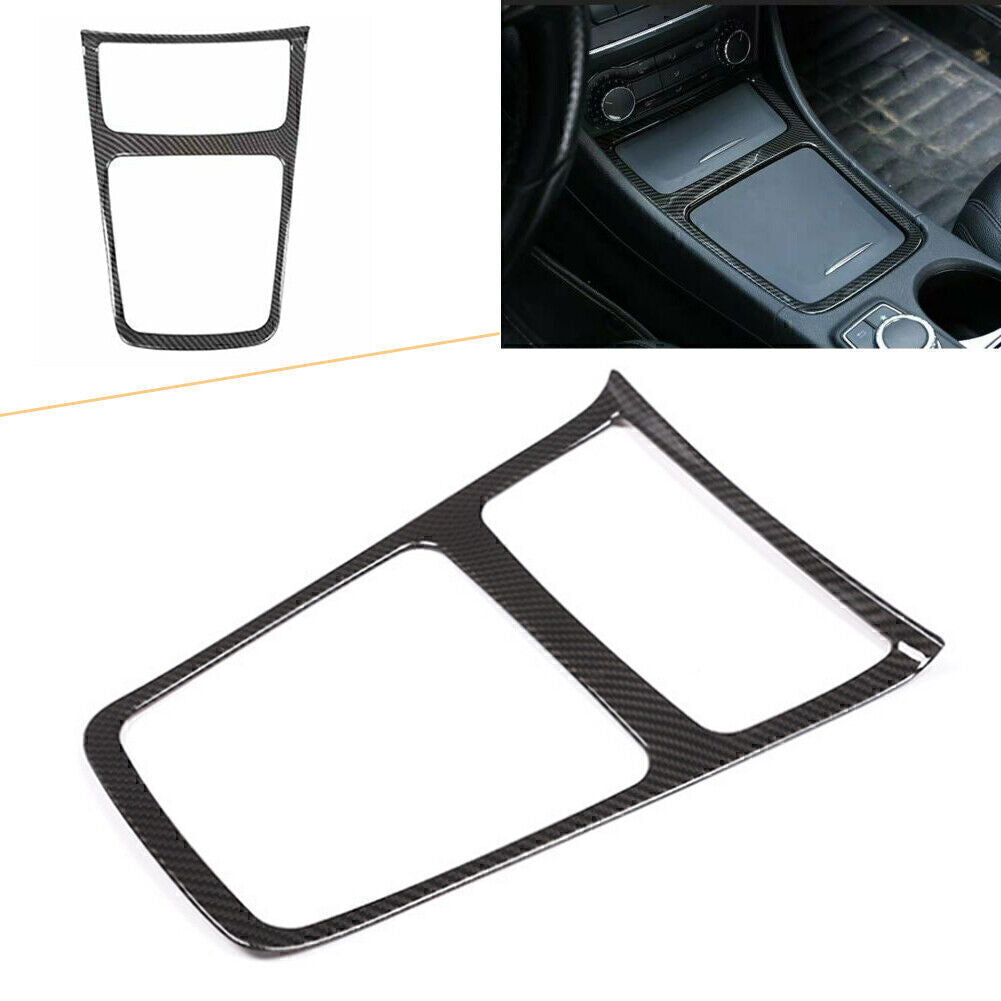 LHD Carbon Center Console Panel Trim Fit for Mercedes Benz A GLA CLA Class 2013-2017 Q