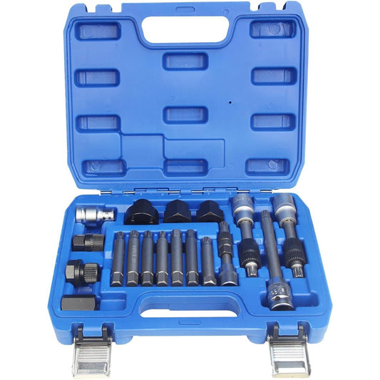18-Piece Alternator Freewheel Pulley Removal Outlet Kit Garage Service Tool Kit