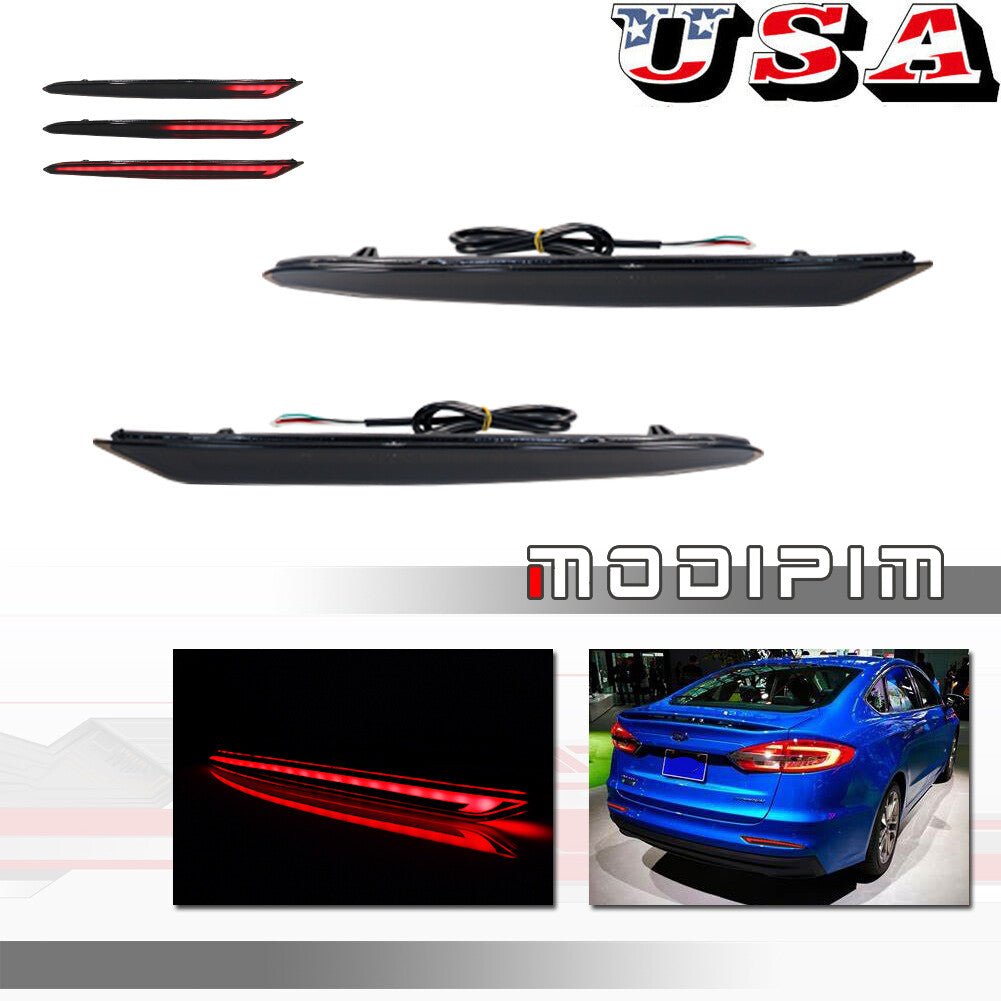 For 2019+ for Fusion Rear Bumper Sequential Signal Tail Brake LED Light Kit - v